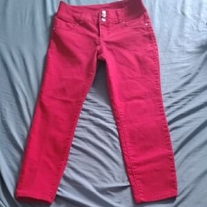 d. jeans Women's Straight Leg Jeans - Red